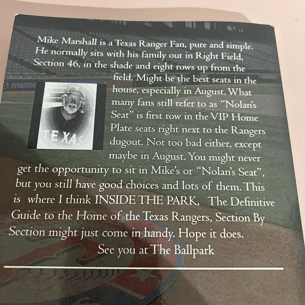 INSIDE THE PARK: THE DEFINITIVE GUIDE TO THE HOME‎ OF THE By Mike Marshall *NEW*